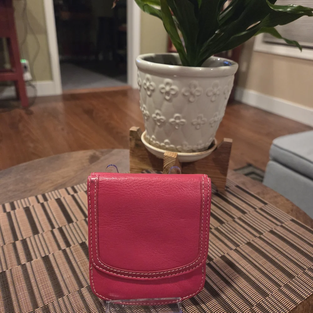 Pink TAXI Leather Wallet